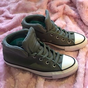 Grey high top converse